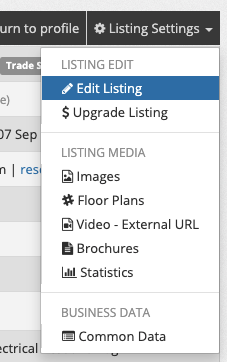 Edit Listing