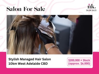 Stylish Managed Hair Salon, 10km West Adelaide CBD