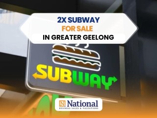 2 x Highly Profitable Subway for Sale Near Geelong | Low Rent