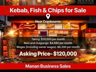 Kebab and Fish and Chips for Sale near Cranbourne